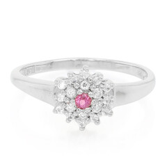 Padparadscha-Saphir-Silberring