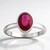 Bague en argent et Rubis de Madagascar