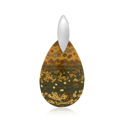 Ciondolo in argento con Diaspro Oceano (Bali Barong)