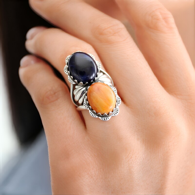 Anillo en plata con Sodalita (Desert Chic)