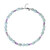 Zilveren halsketting met aquamarijnstenen
