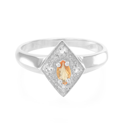 Anello in argento con Zaffiro Arancione