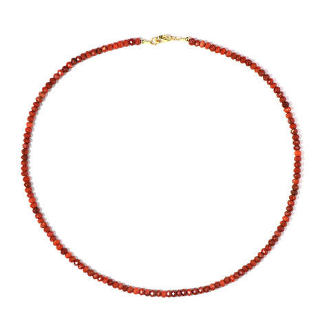 Collana in argento con Diaspro Rosso