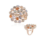 Zilveren ring met Groene maanstenen (KM by Juwelo)