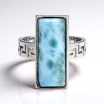 Bague en argent et Larimar