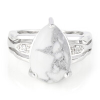 Anello in argento con Howlite