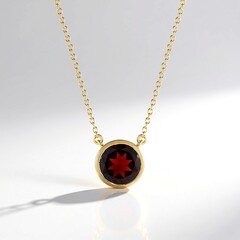 Collana in argento con Granato Mozambico (de Melo Essence)