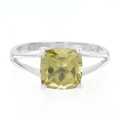 Bague en argent et Quartz olive