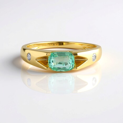 Anello in argento con Smeraldo Colombiano