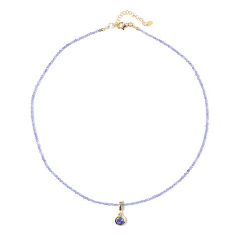 Tansanit-Silberhalskette