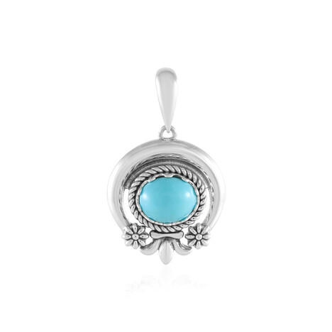 Turquoise Silver Pendant (Desert Chic)