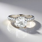 Anello in argento con Topazio Bianco
