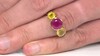 Zilveren ring met een Madagaskar Roze Saffier (de Melo Essence)