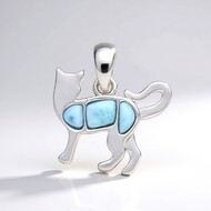 Larimar-Silberanhänger