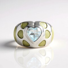 Anello in argento con Topazio Blu Cielo (Adela Silber)