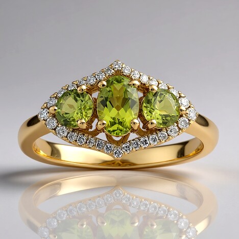 Bague en or et Péridot de Dashihe (CIRARI)
