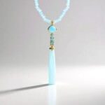 Collana in argento con Calcedonio Acqua (KM by Juwelo)