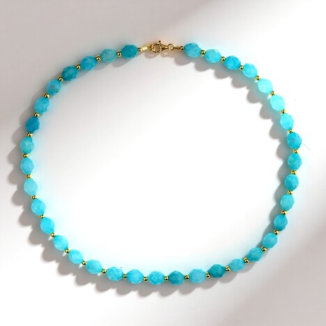 Collana in argento con Quarzo Blu Caraibico