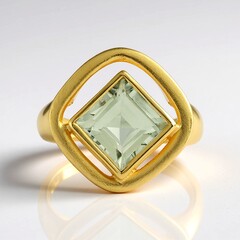 Anello in argento con Ametista Verde