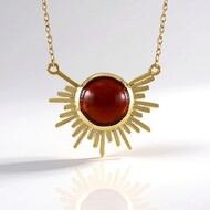 Collier en argent et Grenat Hessonite