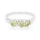 Anello placcato in platino con Tormalina Cuprian
