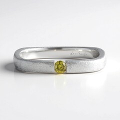 Anello in argento con Diamante Giallo I2 (de Melo)