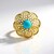 Anello in argento con Turchese Sleeping Beauty (Ornaments by de Melo)