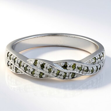 Anillo en plata con Diamante fantasía