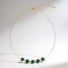 Collana in argento con Malachite