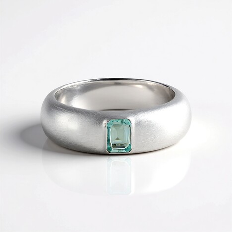 Anello in argento con Smeraldo Color Paraiba