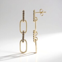 Orecchini in oro con Diamante Champagne I2 (de Melo Gold)