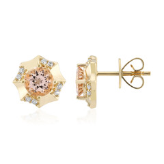 Boucles d'oreilles en or et Morganite de Maropino