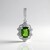 Ciondolo in argento con Diopside Russo
