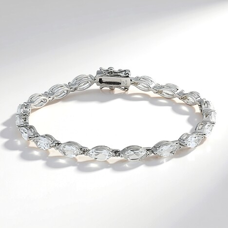 Bracciale in argento con Topazio Bianco