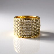 Anillo en oro con Diamante champán I2 (de Melo Gold)
