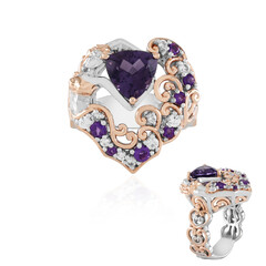 Bague en argent et Améthyste