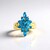 Anello in argento con Apatite Blu Neon