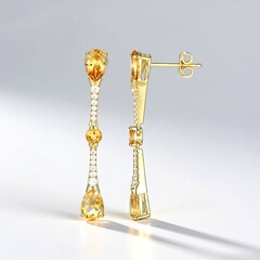 Orecchini in argento con Citrino (Adela Silber)