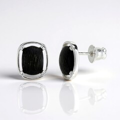 Orecchini in argento con Quercia Nera