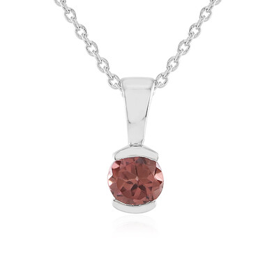 Collana in argento con Zircone Rosa