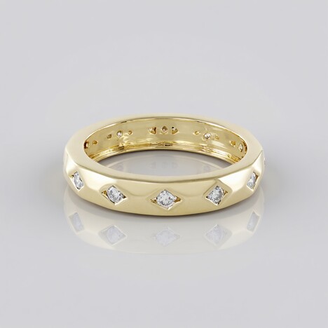 Anello in oro con Diamante SI2 (H) (de Melo)