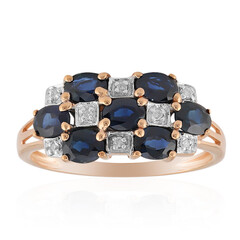 Anello in oro con Zaffiro Kanchanaburi