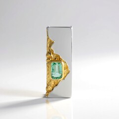 Ciondolo in argento con Smeraldo Color Paraiba