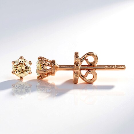 Orecchini in oro con Diamante Rose de France SI1 di Argyle (Annette)