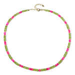 Collier en argent et Opale rose d'Éthiopie (Riya)