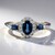 Anello in oro con Zaffiro Ceylon Blu