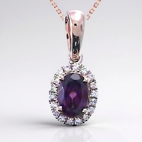 Collana in oro con Rodolite