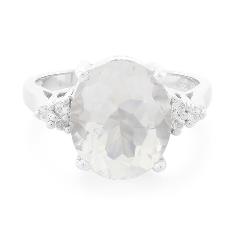 Anello in argento con Quarzo Ghiaccio di Luna