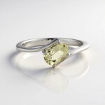 Anello in argento con Kunzite Canarino