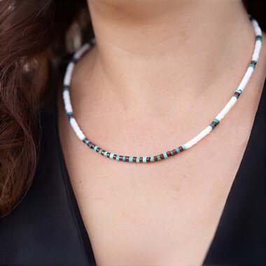 Collar en plata con Turquesa